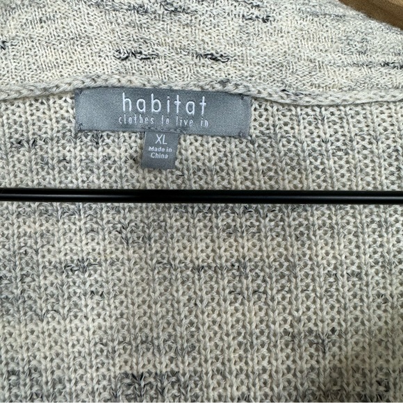 Habitat Cream Gray Speckled Cowl Neck Oversize Tunic Sweater Boucle Knit XL - Picture 11 of 12